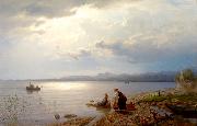 Hans Gude Ved bredden av Chiemsee oil painting artist